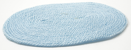 Dollhouse Miniature Baby Blue Rug, Large